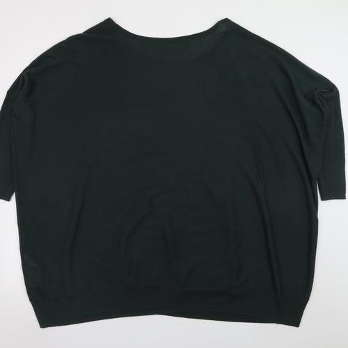 Vila Women’s Black Relaxed Knit Boat Neck Pullover Jumper One Size