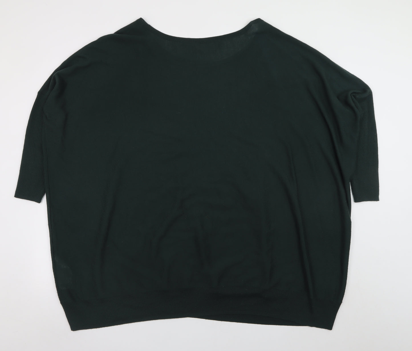 Vila Women’s Black Relaxed Knit Boat Neck Pullover Jumper One Size