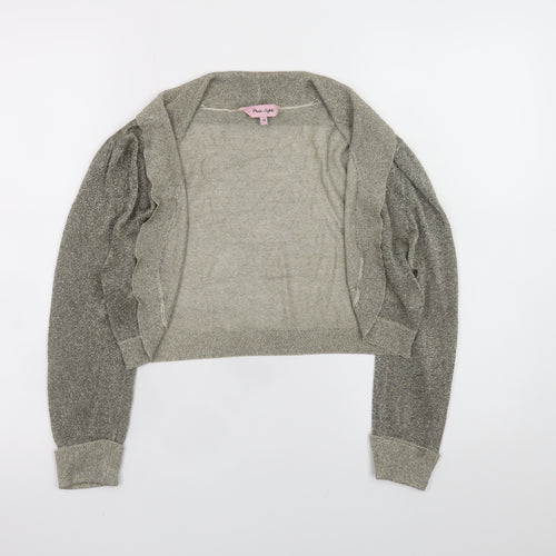 Phase Eight Women's Silver Metallic Shrug Cardigan Size 14