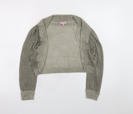 Phase Eight Women's Silver Metallic Shrug Cardigan Size 14