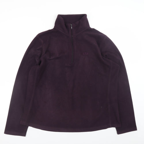 GAP Women's Purple Fleece 1/4 Zip Pullover Sweatshirt Size XL