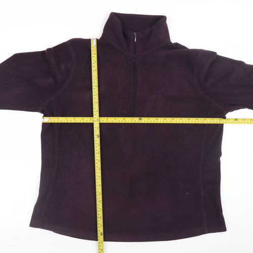 GAP Women's Purple Fleece 1/4 Zip Pullover Sweatshirt Size XL