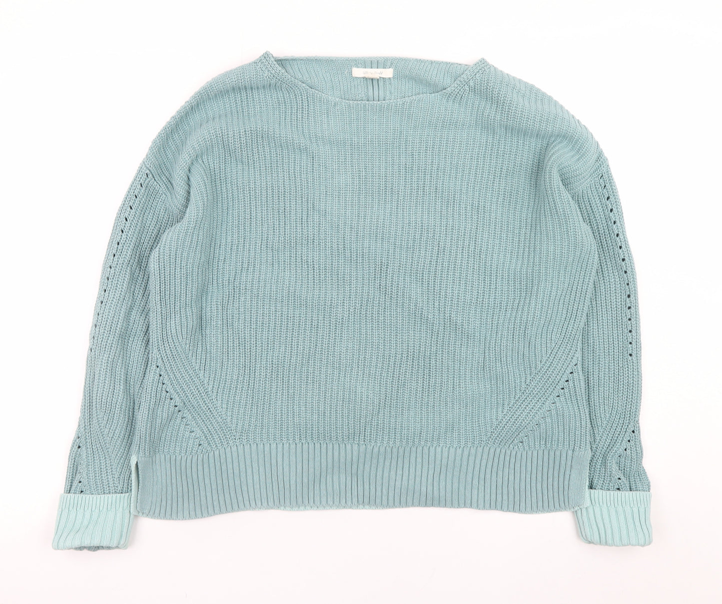 White Stuff Women’s Green Cotton Knit Jumper Size 14
