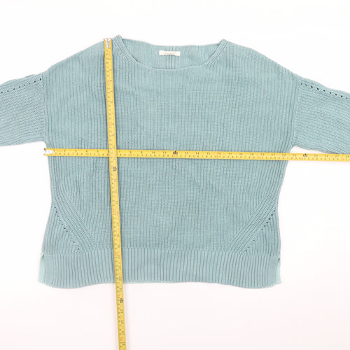 White Stuff Women’s Green Cotton Knit Jumper Size 14