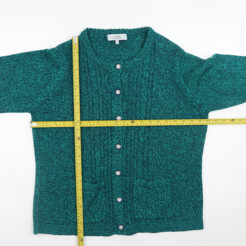 Honor Millburn Women’s Green Knit Button Cardigan Size 14-16