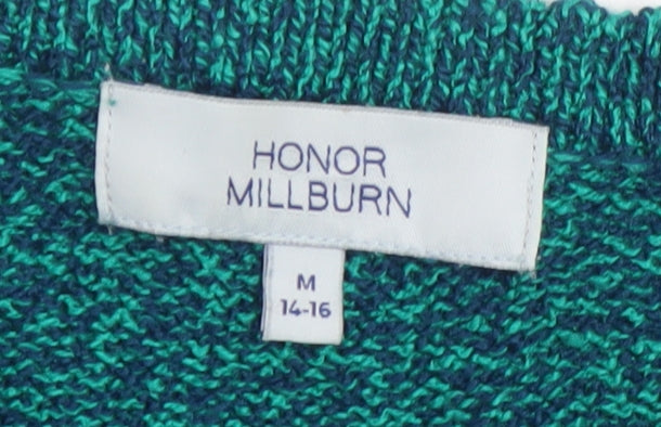 Honor Millburn Women’s Green Knit Button Cardigan Size 14-16