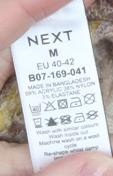 Next Womens Beige Fair Isle Knit Jumper Size 14 Regular Fit