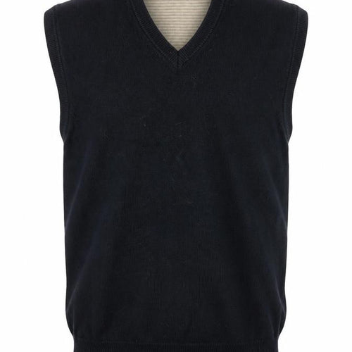 Marks and Spencer Men's Black Cotton V-Neck Sleeveless Vest Small