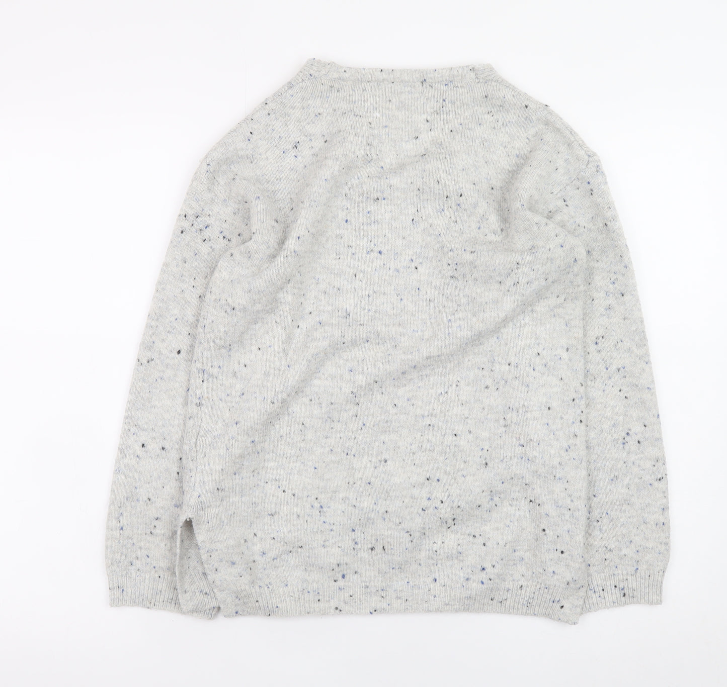 Marks and Spencer Womens Grey V-Neck Knit Jumper XS