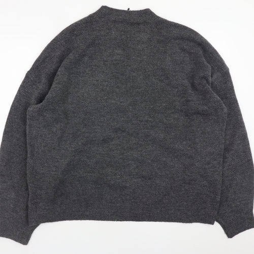 Marks and Spencer Women Grey Sequin Christmas Pullover Jumper XL