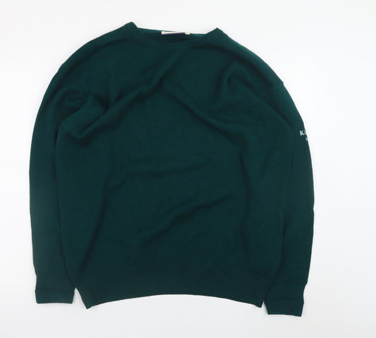 Glenmuir Men’s Green Cotton Crew Neck Golf Jumper XL