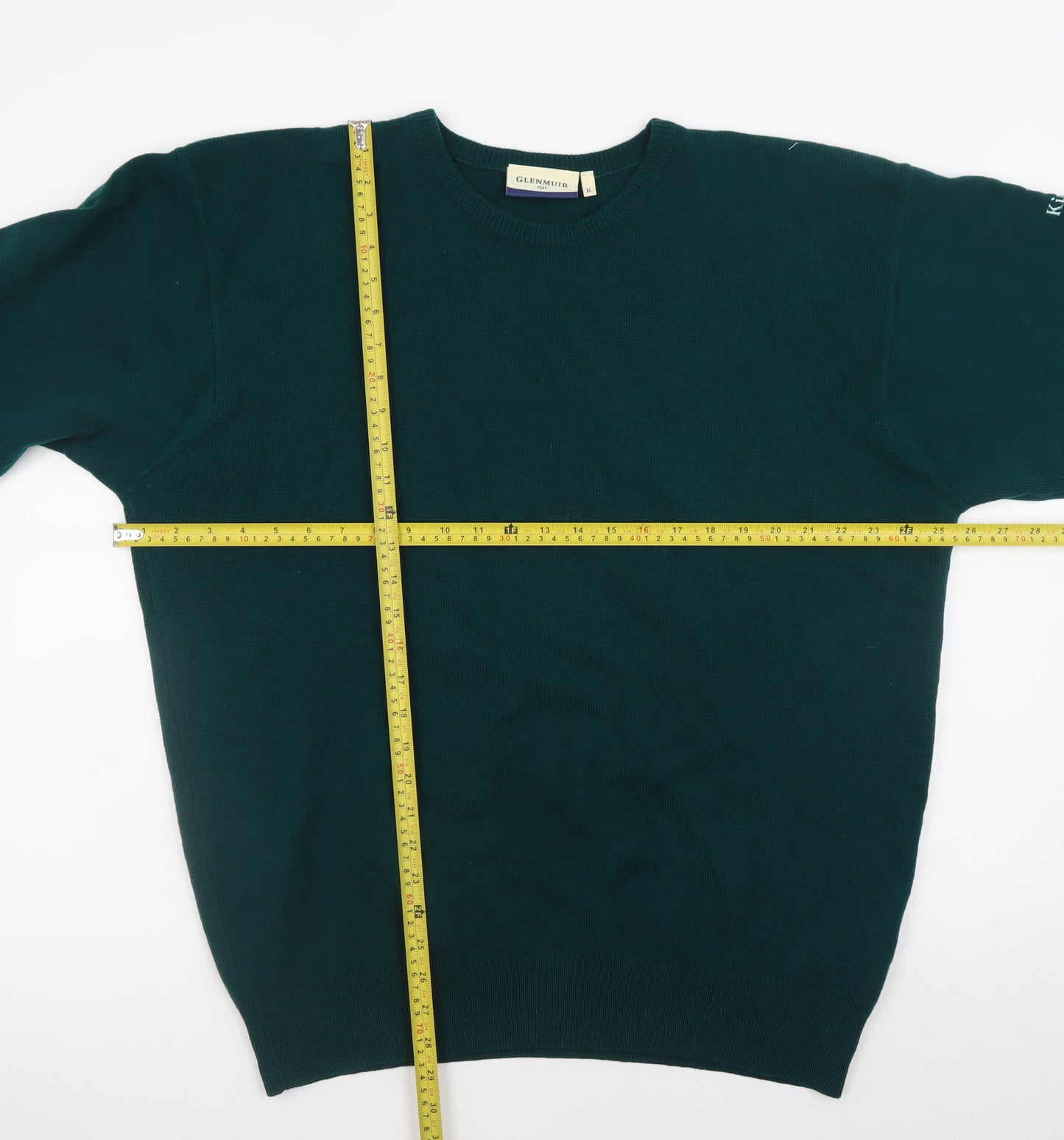 Glenmuir Men’s Green Cotton Crew Neck Golf Jumper XL