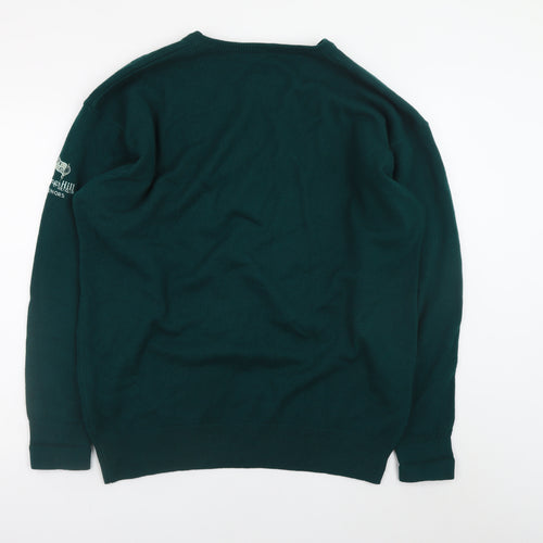 Glenmuir Men’s Green Cotton Crew Neck Golf Jumper XL