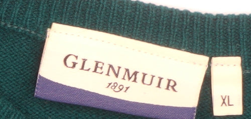 Glenmuir Men’s Green Cotton Crew Neck Golf Jumper XL