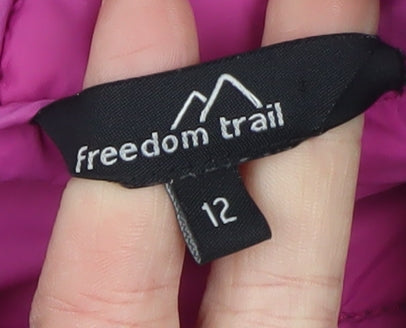 Freedom Trail Women's Purple Hooded Puffer Jacket Size 12