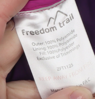 Freedom Trail Women's Purple Hooded Puffer Jacket Size 12