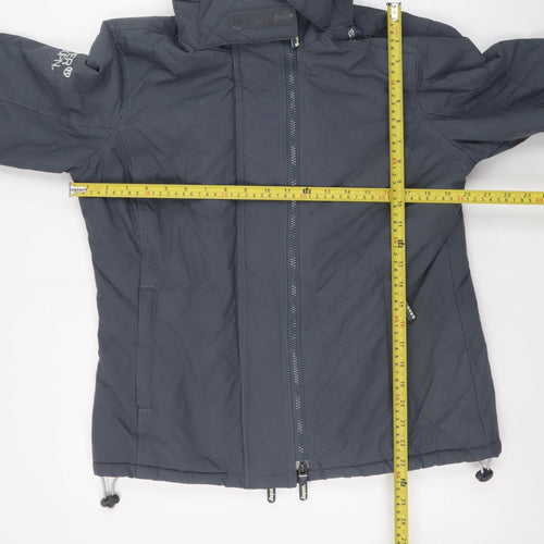 Superdry Men's Grey Windcheater Hooded Jacket Size M Windproof Outdoor