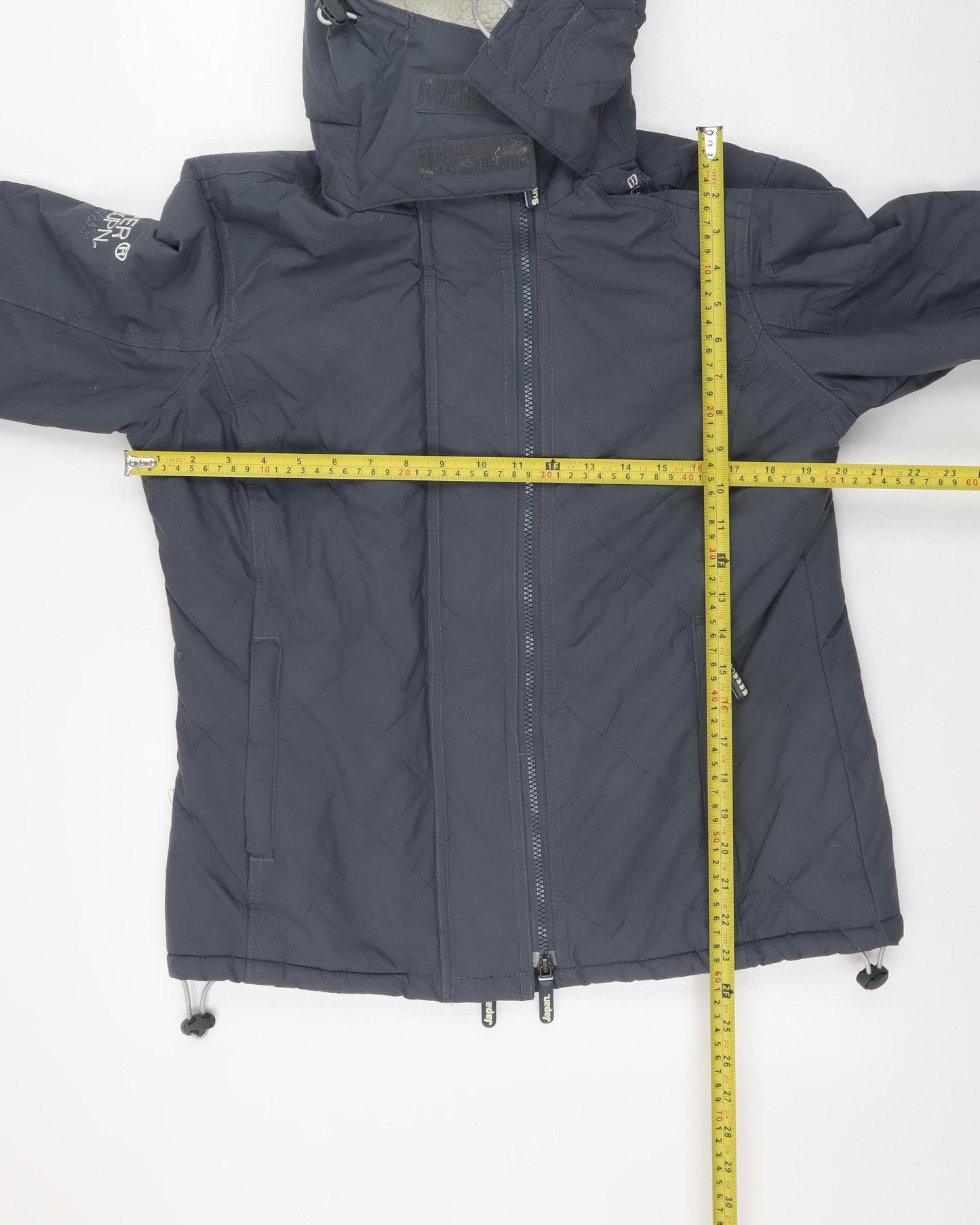 Superdry Men's Grey Windcheater Hooded Jacket Size M Windproof Outdoor