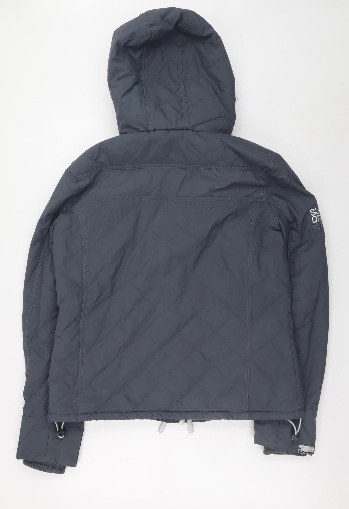 Superdry Men's Grey Windcheater Hooded Jacket Size M Windproof Outdoor