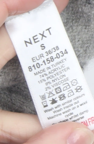 Next Womens Grey Mock Neck Wool Blend Jumper Size S Etoile Knit