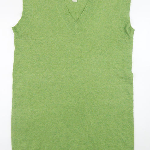Y.A.S Women’s Green Knit Sleeveless V-Neck Slip Dress Size L