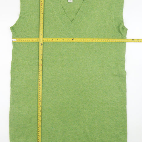 Y.A.S Women’s Green Knit Sleeveless V-Neck Slip Dress Size L