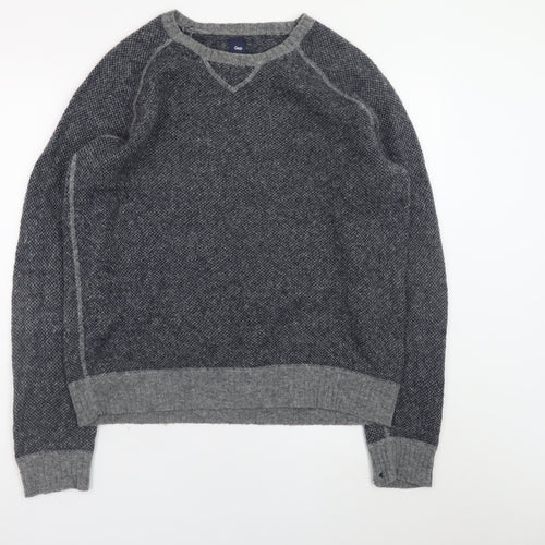 Gap Men’s Grey Wool Blend Crew Neck Pullover Jumper M