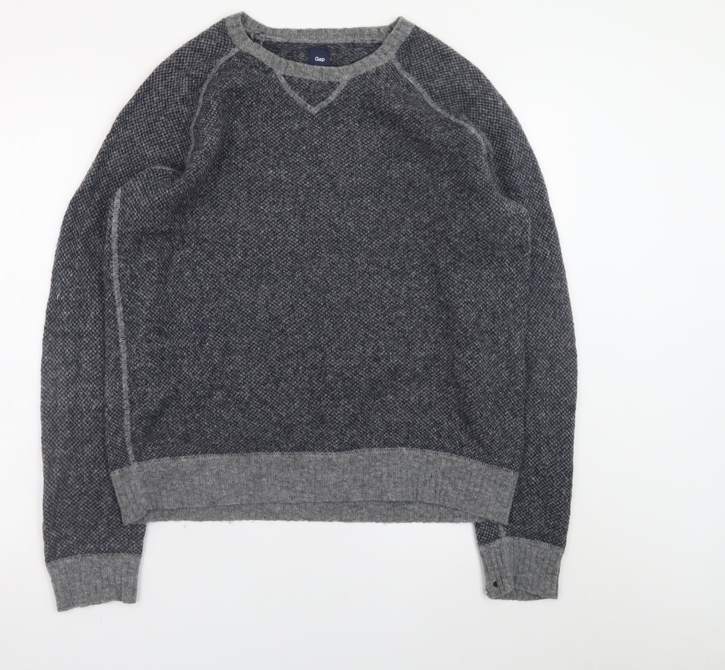 Gap Men’s Grey Wool Blend Crew Neck Pullover Jumper M