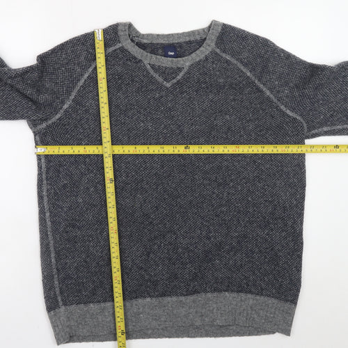 Gap Men’s Grey Wool Blend Crew Neck Pullover Jumper M