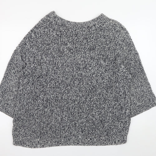 H&M Men’s Grey Cable-Knit Cotton Acrylic Jumper M