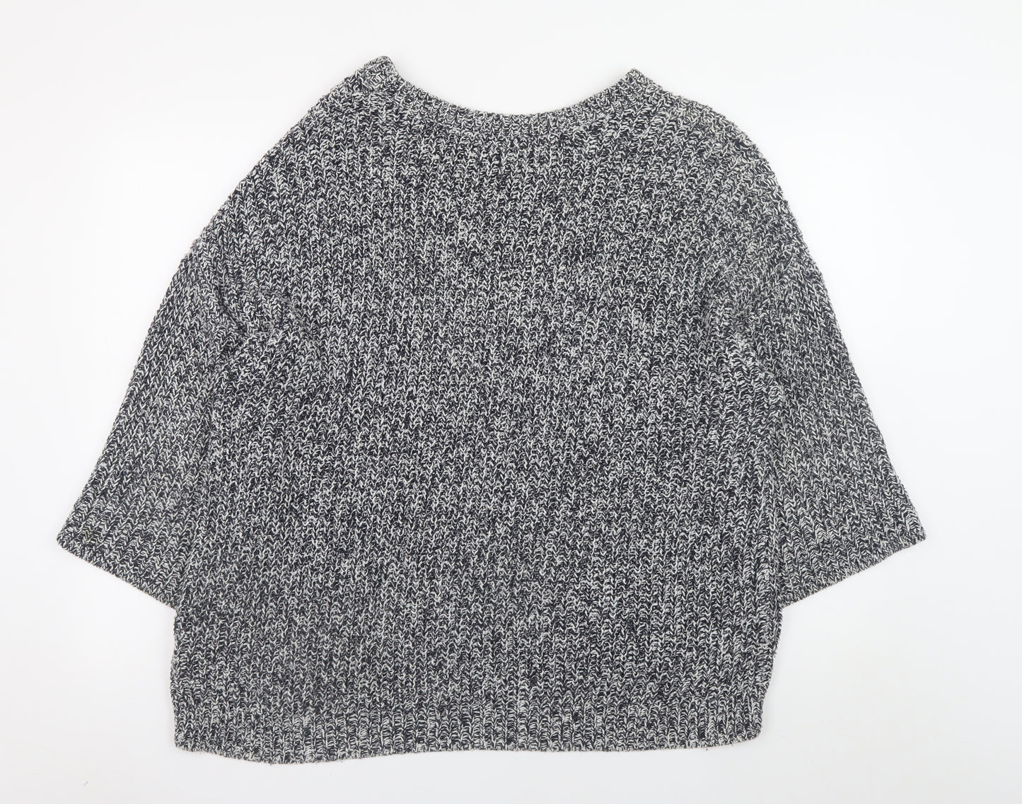 H&M Men’s Grey Cable-Knit Cotton Acrylic Jumper M