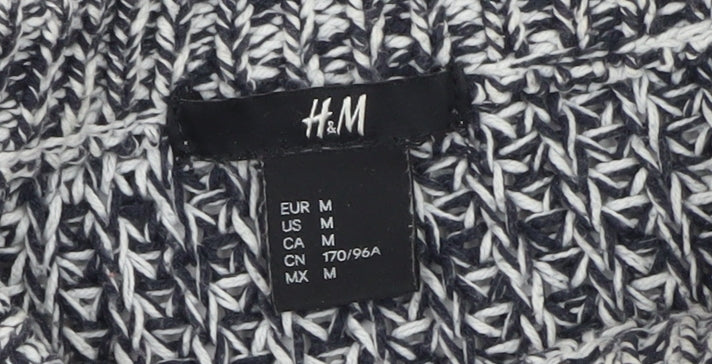 H&M Men’s Grey Cable-Knit Cotton Acrylic Jumper M