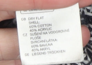 H&M Men’s Grey Cable-Knit Cotton Acrylic Jumper M