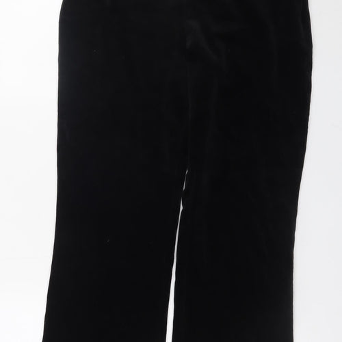 Marks and Spencer Women's Black Velvet Stretch Trousers UK 10