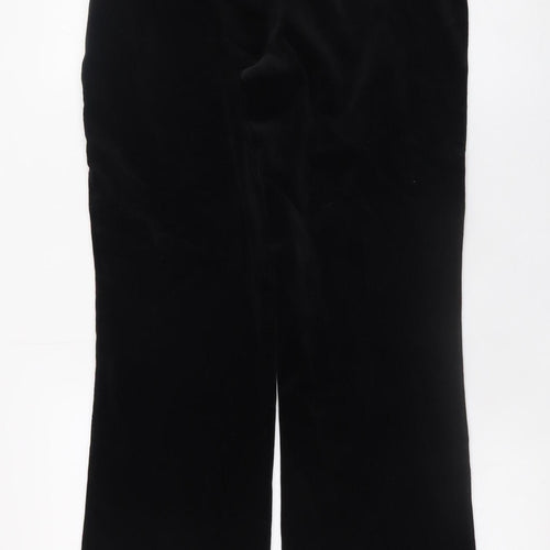 Marks and Spencer Women's Black Velvet Stretch Trousers UK 10