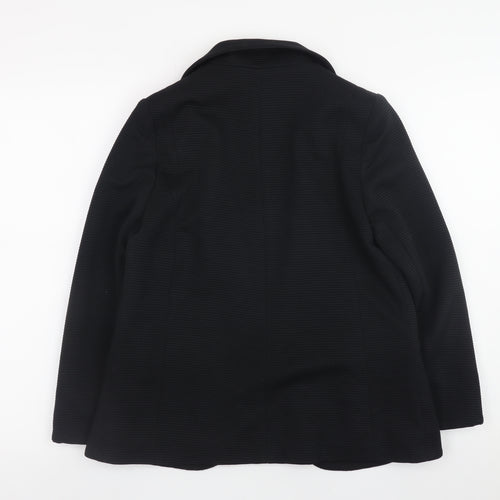Wallis Women's Black Blazer Jacket UK 8 Classic Mid-Length Lined