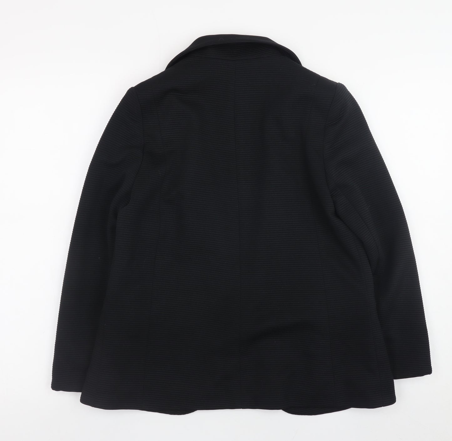 Wallis Women's Black Blazer Jacket UK 8 Classic Mid-Length Lined
