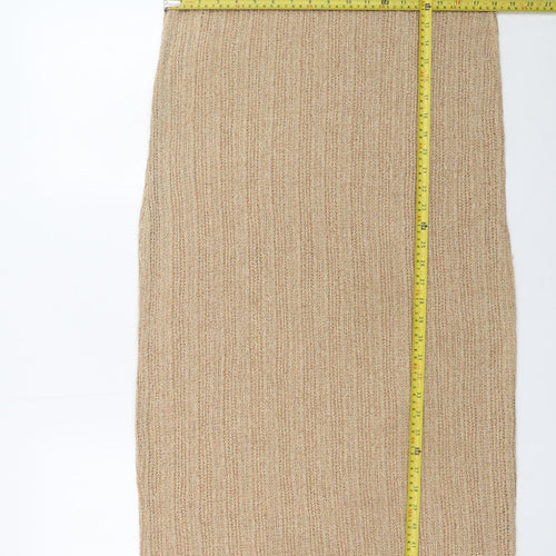 Pull & Bear Women Beige Knit Midi Tank Dress Size 14