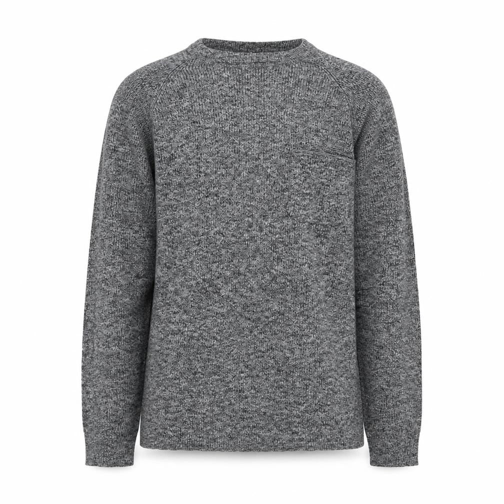 Front view of Maison Cinqcent Men's Grey Cotton Knit jumper L
