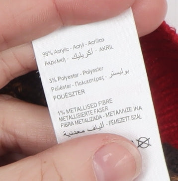 Peacocks Womens Red Reindeer Christmas Jumper M Knit Pullover