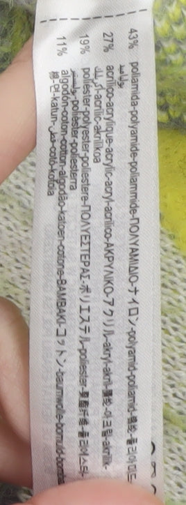 ZARA Womens Grey Yellow Pullover Jumper Size S Soft Knit Geometric Pattern