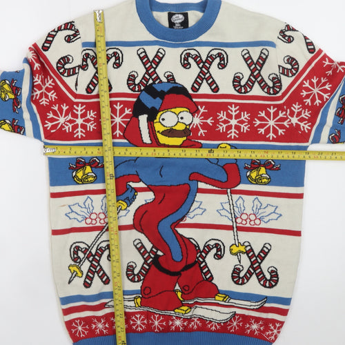 The Simpsons Men's Multicoloured S Christmas Ski Jumper Pullover