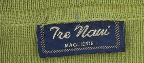 Tre Nani Women’s Green Wool Blend Collared Henley Jumper M