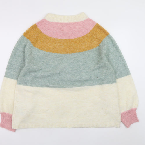 White Stuff Women’s Multicoloured Striped Pullover Jumper UK 18
