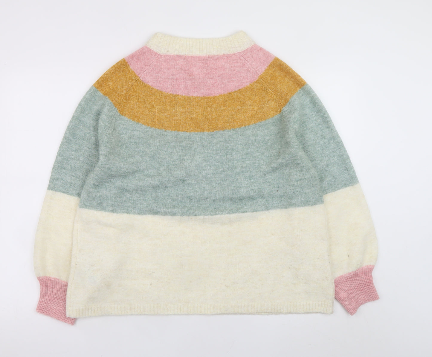 White Stuff Women’s Multicoloured Striped Pullover Jumper UK 18