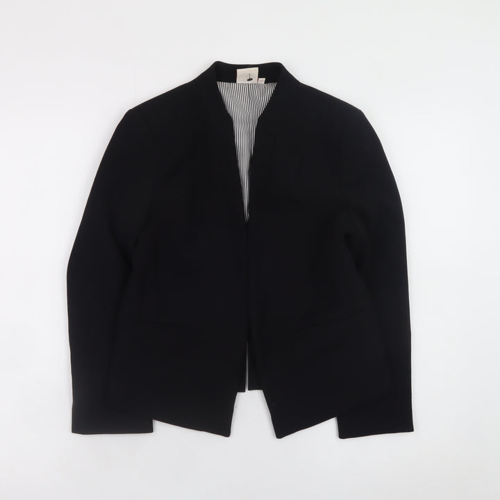 Next Women Black Regular Fit Collarless Blazer Size 8