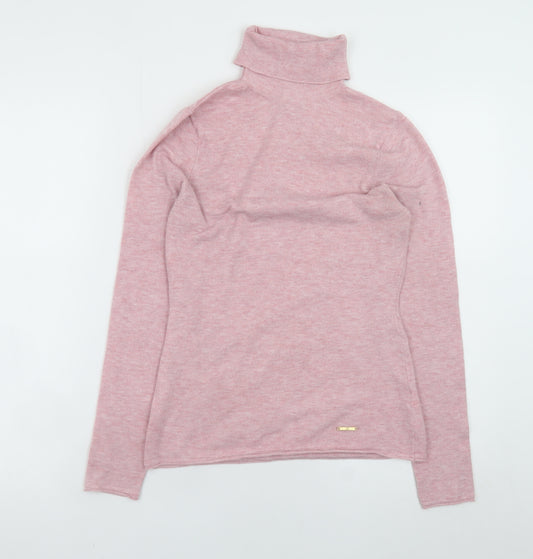 River Island Women’s Pink Roll Neck Long Sleeve Jumper Size 10