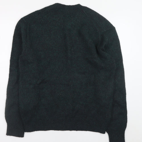 Uniqlo Men Green Mohair Wool Crew Neck Pullover Jumper M
