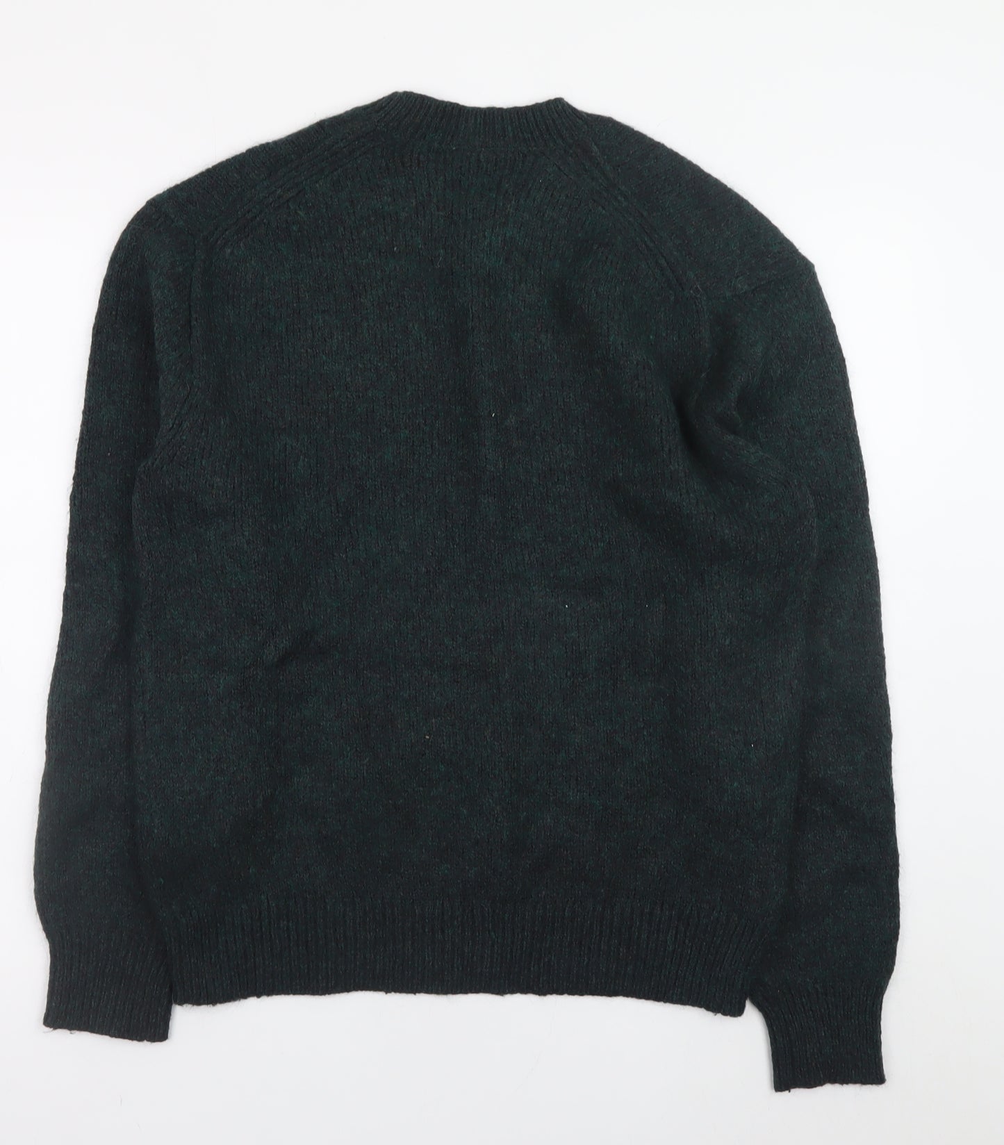 Uniqlo Men Green Mohair Wool Crew Neck Pullover Jumper M