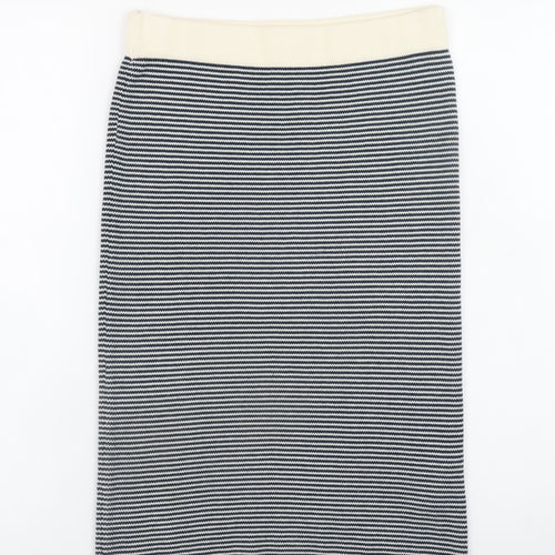 Skunkfunk Women’s Black Striped Pencil Skirt Size S Knee Length Stretch